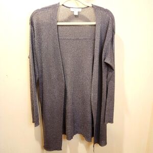 Coldwater Creek Gray Open Front Cardigan